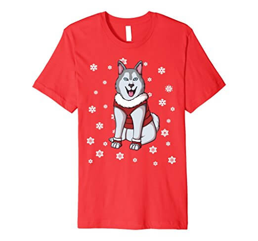 Siberian Husky Christmas Holiday Gift Idea T-Shirt