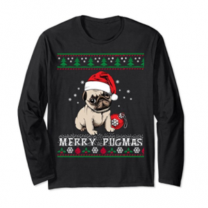 Cool Pug Christmas Sweater Shirt for Pug Dog Lovers