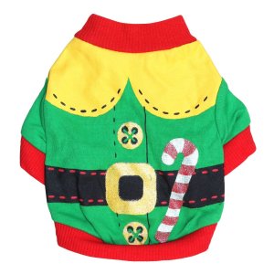 DroolingDog Dog Christmas Santa Claus Costume Puppy T shirt for Small Dogs