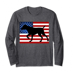 Short Haired Pointer Dog T shirt Patriotic USA Flag dog