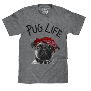 Tee Luv Pug Life Dog Graphic T shirt