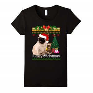 Ugly Christmas Sweater PUGS T Shirt Funny Dog Shirt